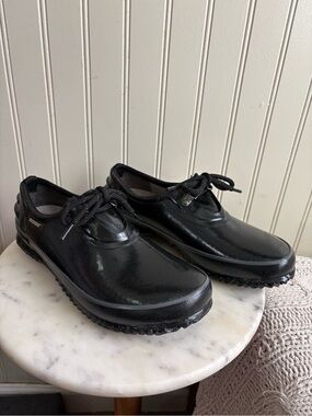 Bogs Urban Farmer Waterproof Rubber Lace Up Garden Shoes Women’s 7 Black Outdoor